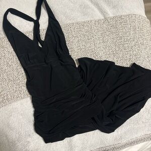Elegant Black Halter Dress